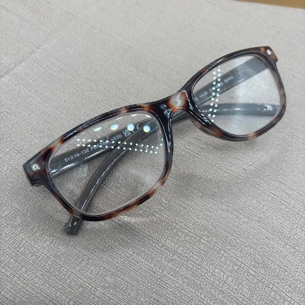 Tortoise Shell Rectangular Reading Glasses +3.00 NS0923 VLR 24 628 BRN Grey 51mm